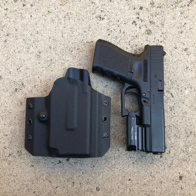 LIGHT BEARING GLOCK 19 KYDEX OWB HOLSTER FOR OLIGHT PL mini