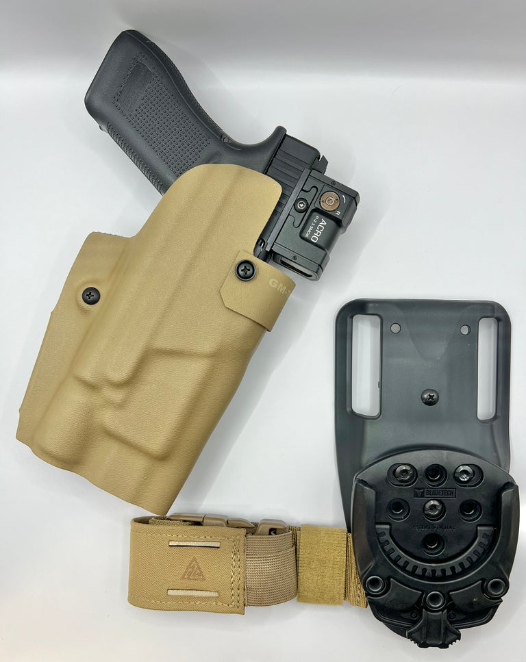 thumbnail image 2 of GMI Holsters OWB Light-Bearing Holster For GLOCK 17/22/31 With SureFire X300 Ultra - Black Kydex 2 of 5